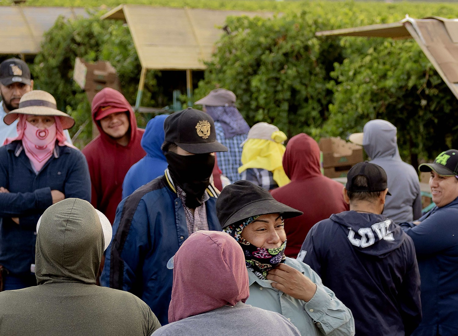 Farmworkers and families at a CFF community gathering
